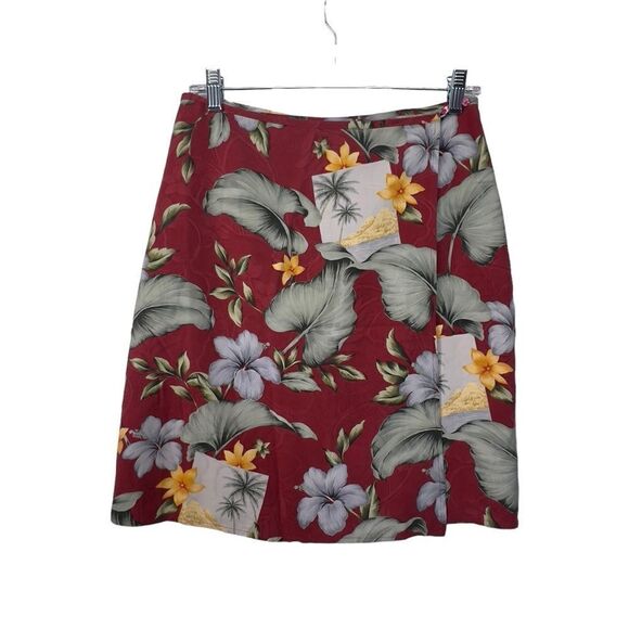 Tommy Bahama Wrap Skirt 4/6 100% silk - Picture 1 of 16